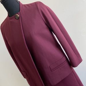 Piazza Sempione Dress Jacket Set Plum Italian 38 2-piece set